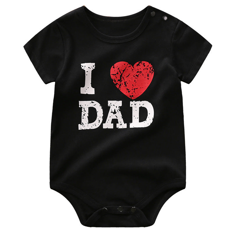 Short Sleeve Romper - I Love Mom & Dad