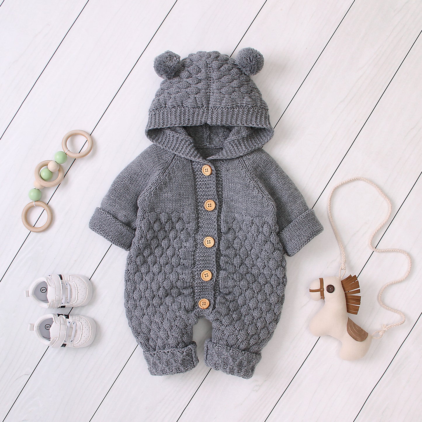 Bear Hug Knit Onesie
