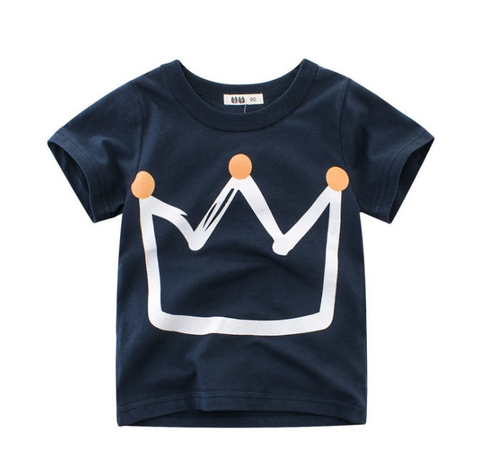 Boys' Summer Cotton T-Shirt - Cartoon Designs