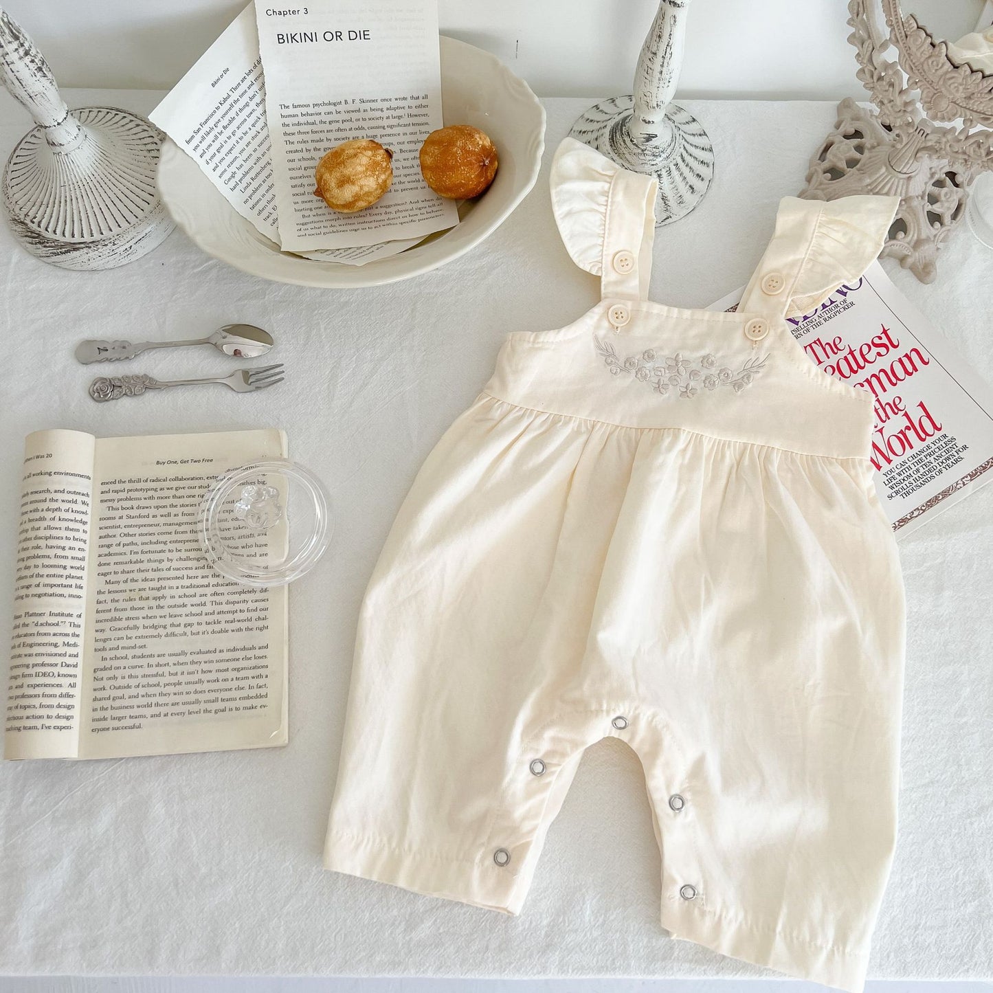 Petite Bloom Ruffle Romper Set