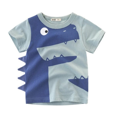Boys' Summer Cotton T-Shirt - Cartoon Designs