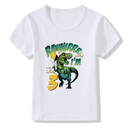 Birthday T-Shirt for Kids – Numbers 1 to 9