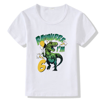 Birthday T-Shirt for Kids – Numbers 1 to 9