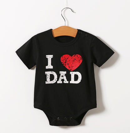 Short Sleeve Romper - I Love Mom & Dad