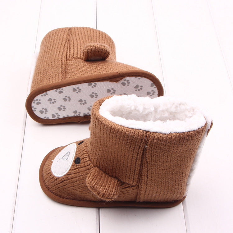 Toddler Ankle Shoes - Soft & Warm with Bear Ears