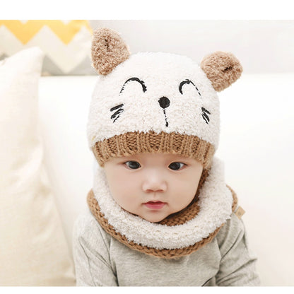 Koala Wool Hat with Scarf