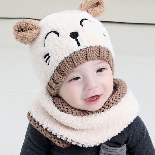 Koala Wool Hat with Scarf