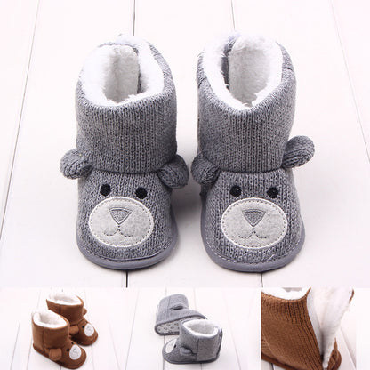 Toddler Ankle Shoes - Soft & Warm with Bear Ears