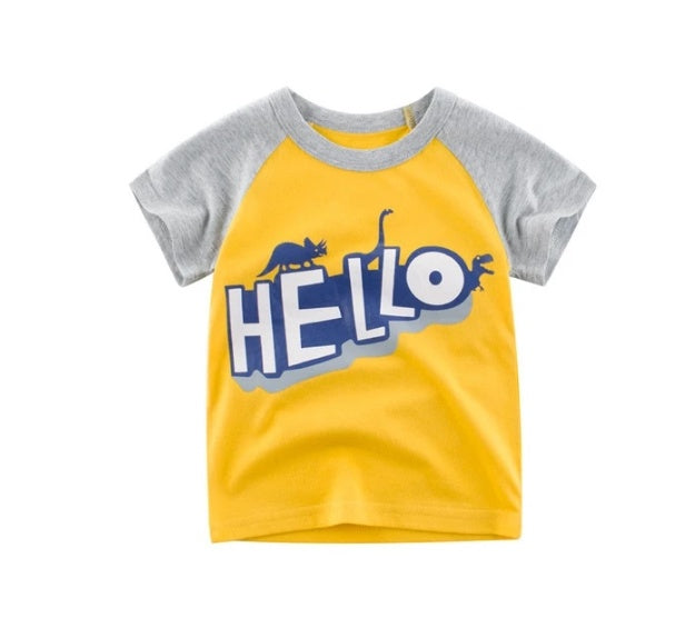 Boys' Summer Cotton T-Shirt - Cartoon Designs
