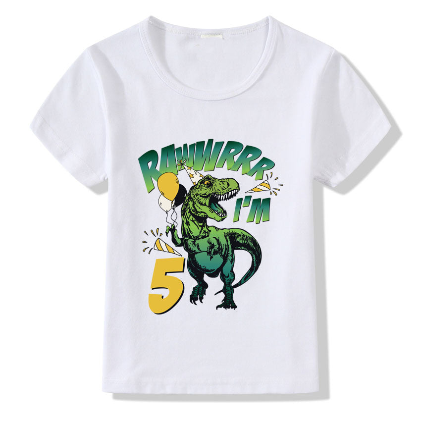 Birthday T-Shirt for Kids – Numbers 1 to 9