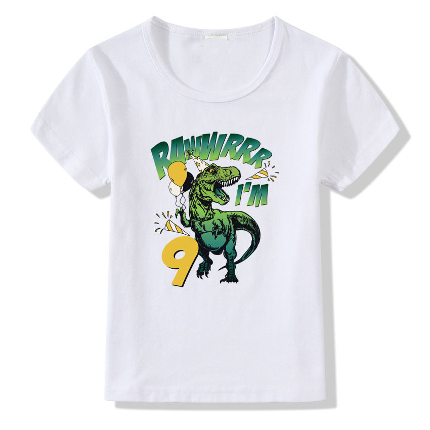 Birthday T-Shirt for Kids – Numbers 1 to 9