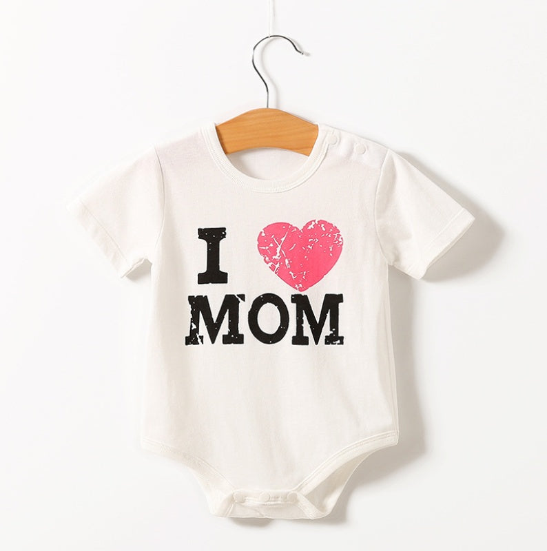 Short Sleeve Romper - I Love Mom & Dad
