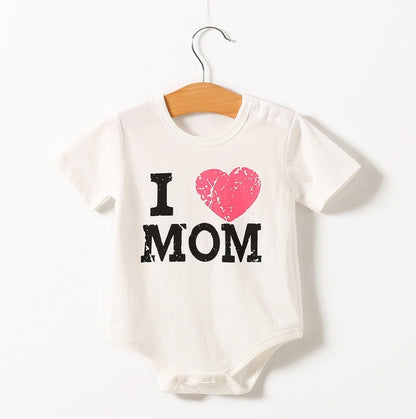 Short Sleeve Romper - I Love Mom & Dad