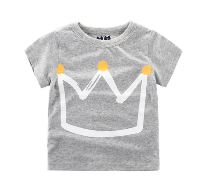 Boys' Summer Cotton T-Shirt - Cartoon Designs