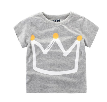 Boys' Summer Cotton T-Shirt - Cartoon Designs
