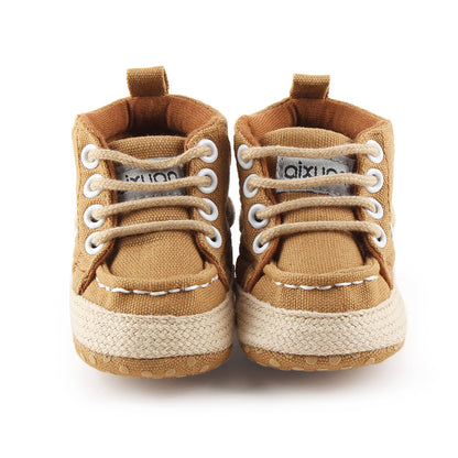 High-Top Canvas Sneakers with Laces