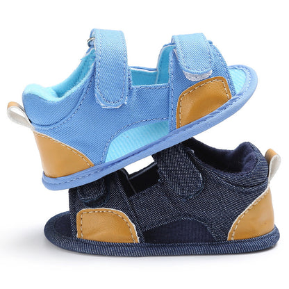 Denim Sandals with Adjustable Velcro Straps