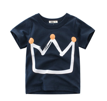 Boys' Summer Cotton T-Shirt - Cartoon Designs