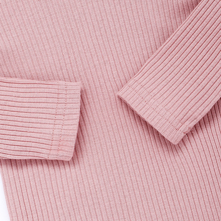 Soft Ribbed Ruffle & Pants Set