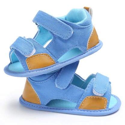 Denim Sandals with Adjustable Velcro Straps