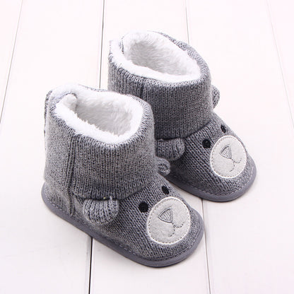 Toddler Ankle Shoes - Soft & Warm with Bear Ears