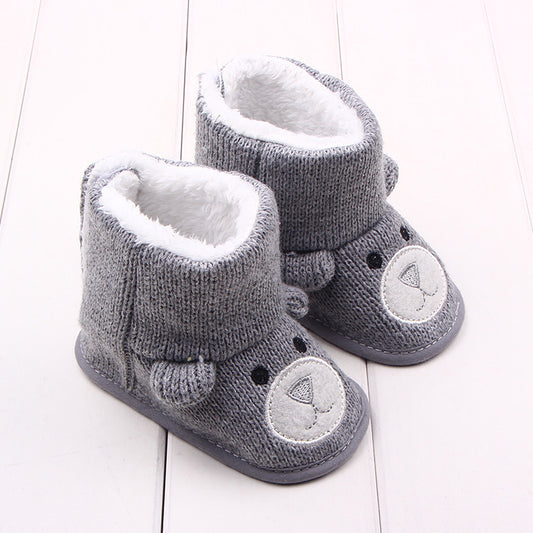 Toddler Ankle Shoes - Soft & Warm with Bear Ears