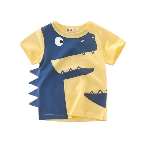 Boys' Summer Cotton T-Shirt - Cartoon Designs