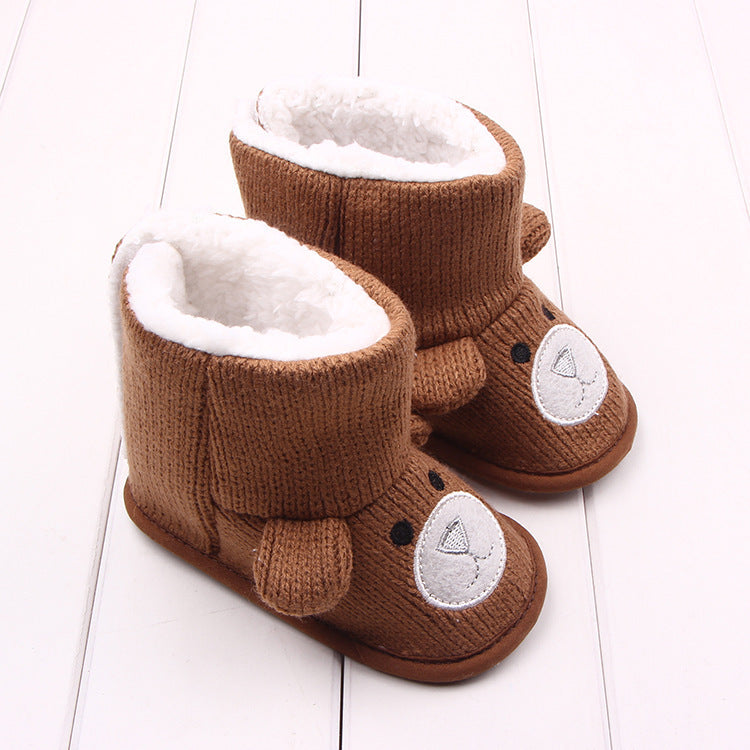 Toddler Ankle Shoes - Soft & Warm with Bear Ears