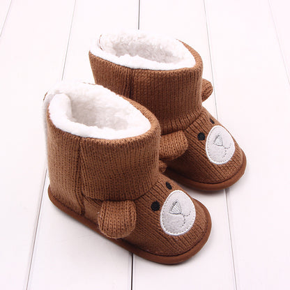 Toddler Ankle Shoes - Soft & Warm with Bear Ears
