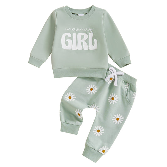 Children's Letter Sweater Trousers Suit