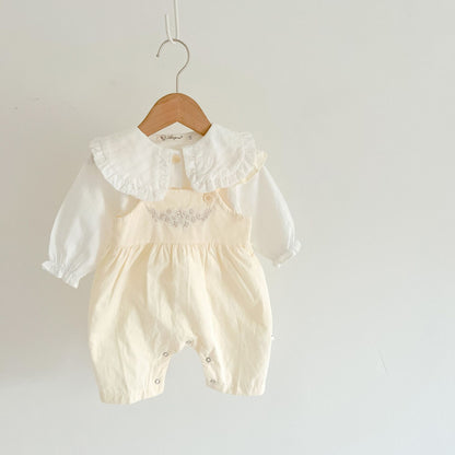Petite Bloom Ruffle Romper Set