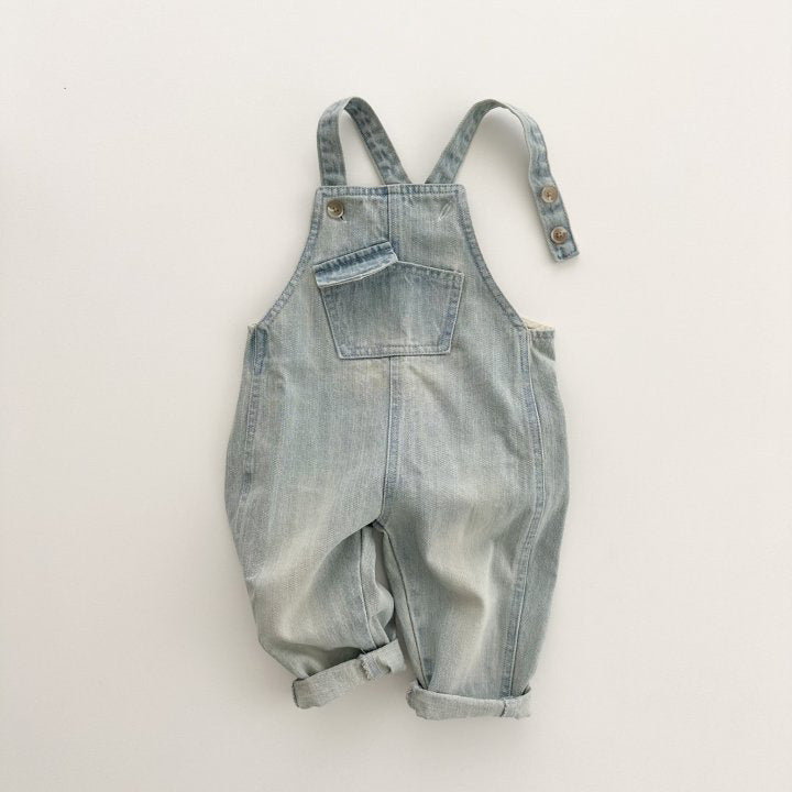 New Boys And Girls Small And Older Kids Retro One-piece Soft Jeans Casual